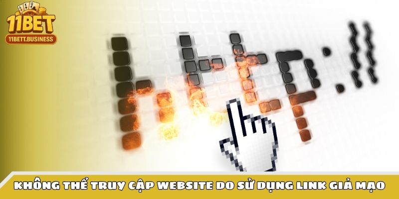 Không thể truy cập website do sử dụng link giả mạo